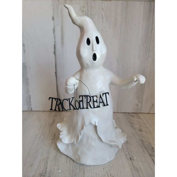 Kirkland rustic trick or treat AS IS ghost‎ Halloween figure Xmas Decor - Picture 1 of 9